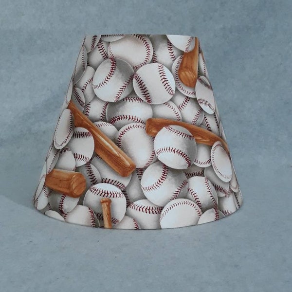 Baseball lamp shade.  Shades are 9.5" x 5" x 7" tall