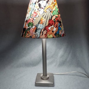 Vintage fashion lamp shade.  Simplicity.  Shades are 9.5&quot; x 5&quot; x 7&quot; tall