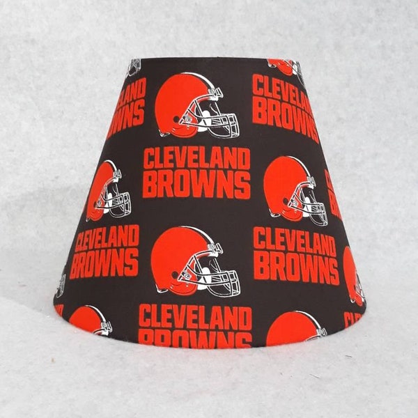 Cleveland Browns football lamp shade.  Shades are 9.5" x 5" x 7" tall