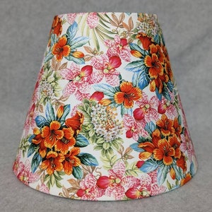 Tropical flower lamp shade. Orchid, costal flower. Shades are 9.5" x 5" x 7" tall