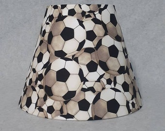 Soccer ball lamp shade.  MLS. Soccer.  Shades are 9.5" x 5" x 7" tall