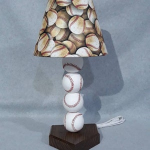 Baseball lamp. Made with real baseballs. Can be personalized. The Original and often imitated, never duplicated. image 5