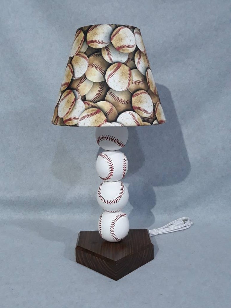 Baseball lamp. Made with real baseballs. Can be personalized. The Original and often imitated, never duplicated. image 5
