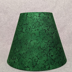 Green vines lamp shade.  Floral.  Flowers.  Shades are 9.5&quot; x 5&quot; x 7&quot; tall
