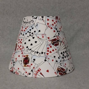 Playing cards lamp shade. Poker. Gambling.  Texas holdem. Shades are 9.5&quot; x 5&quot; x 7&quot; tall
