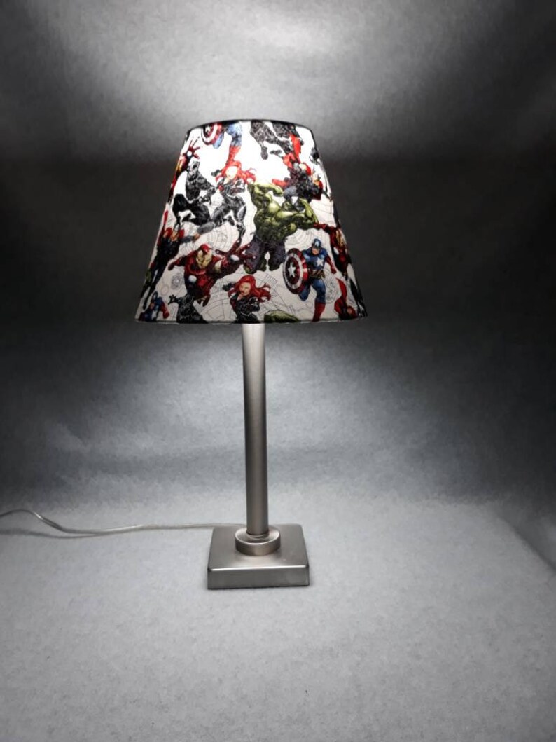 Marvel Lamp Shade. Thor Captain America Hulk Ironman Black Etsy