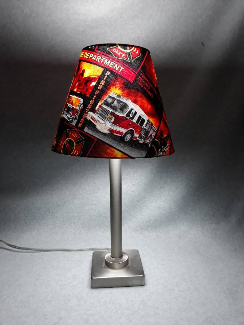 Firefighter Lamp Shade. Fire Department. Firetruck. Shades Are Etsy