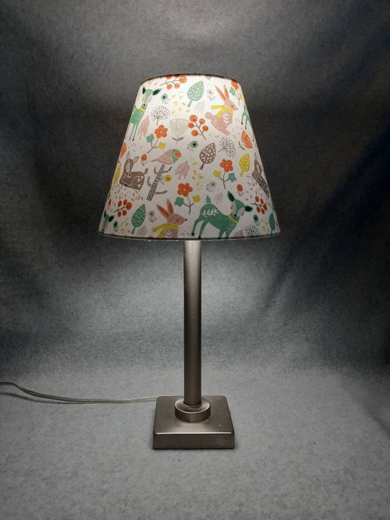 Baby Forest Animal Lamp Shade. Nursery. Deer Rabbit Bird Etsy