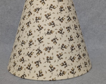 Cream roses lamp shade. Off white. Vintage look. Flowers. Shades are 9.5" x 5" x 7" tall
