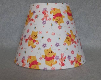 Winnie the Pooh lamp shade.  Nursery.  Shades are 9.5" x 5" x 7" tall