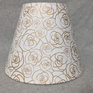 Golden Rose lamp shade.  Roses. Garden. Gold.  Shades are 9.5" x 5" x 7" tall