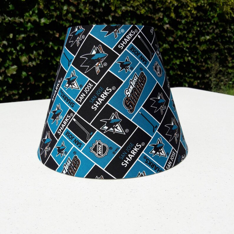 San Jose Sharks Nhl Lamp Shade Shades Are 9 5 X 7 Tall