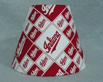 Indiana University lamp shade.  IU Hoosiers.  Choose the print you like best..  Shades are 9.5" x 5" x 7" tall