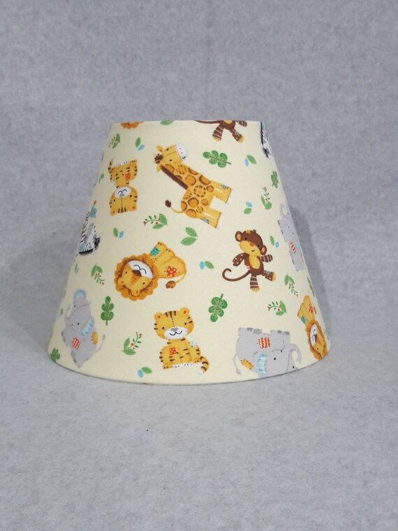 Baby Animal Lamp Shade Nursery Giraffe Zebra Lion Monkey Elephant Tiger Shades Are 9 5 X 7 Tall