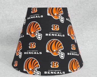 Cincinnati Bengals lamp shade. NFL.  Shades are 9.5" x 5" x 7" tall