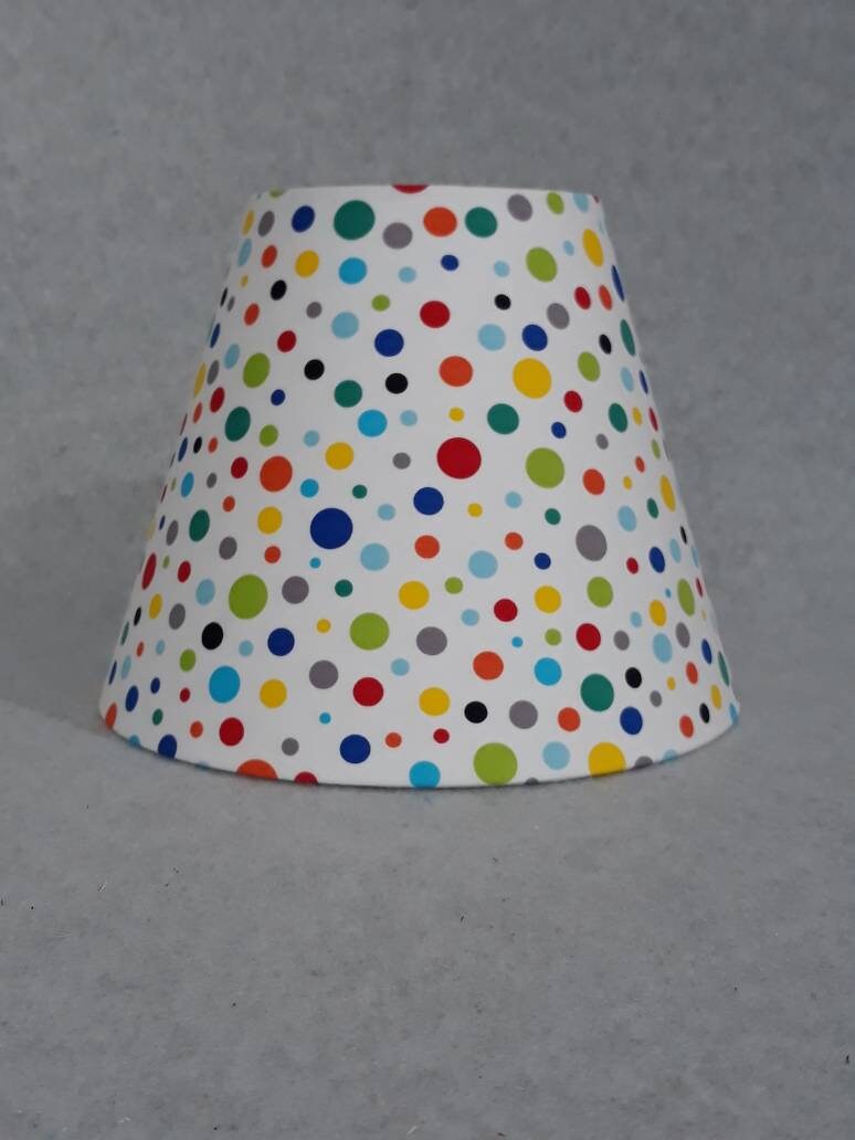 Polka Dot Lamp Shade. Polkadot. White Yellow Blue Green Red