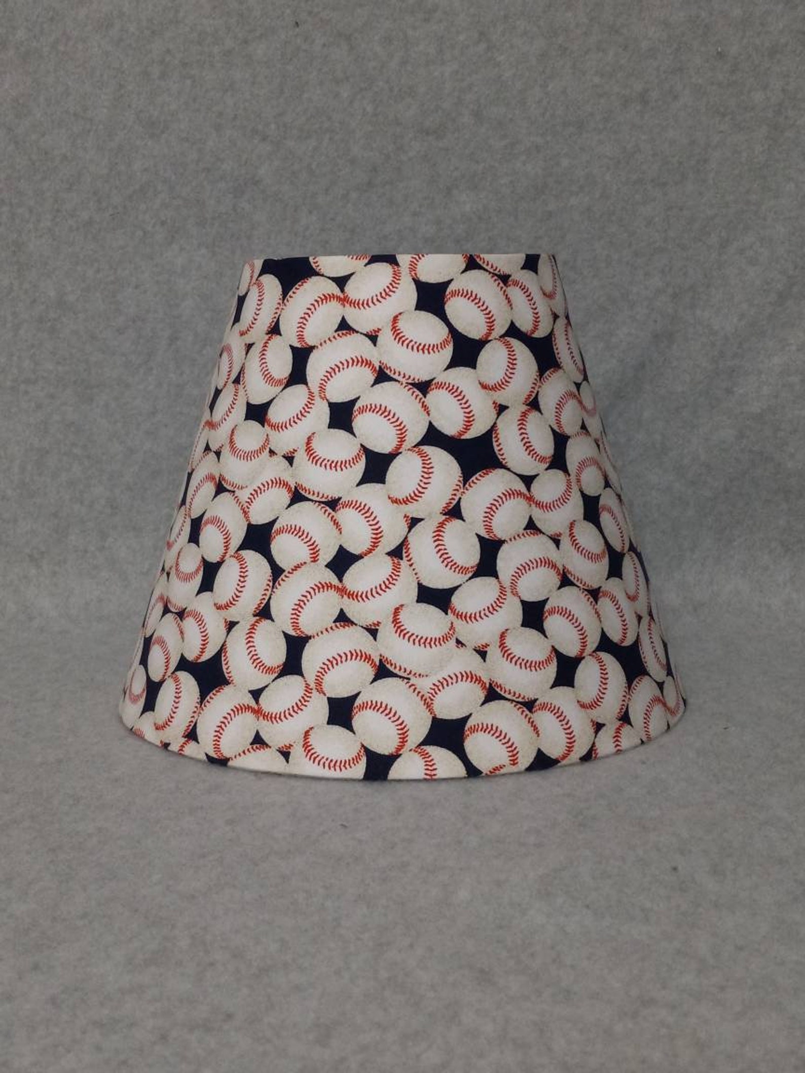 Baseball Lamp Shade Navy Blue With Baseballs. Shades Are Etsy