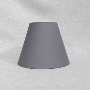 Dark grey / gray lamp shade.  Solid color.  Shade is 9.5 wide at the bottom, 5&quot; wide at the top and 7&quot; tall