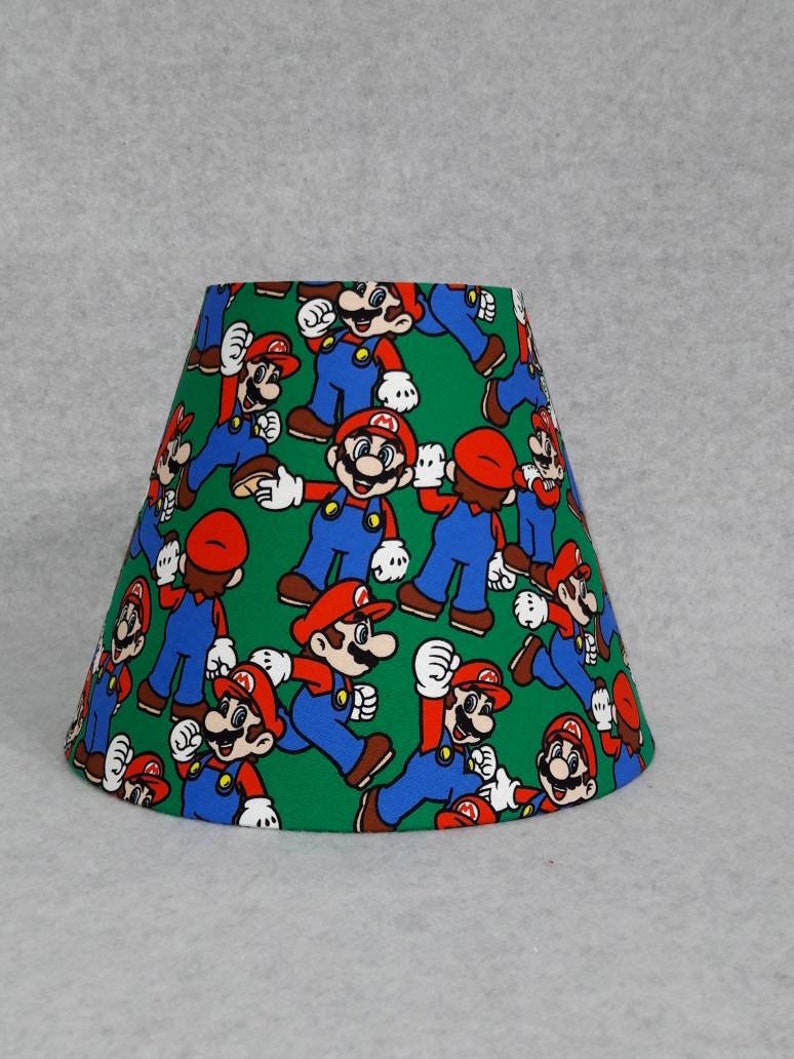 Super Mario Lamp Shade All Over Nintendo Shades Are 9 5 X 7 Tall