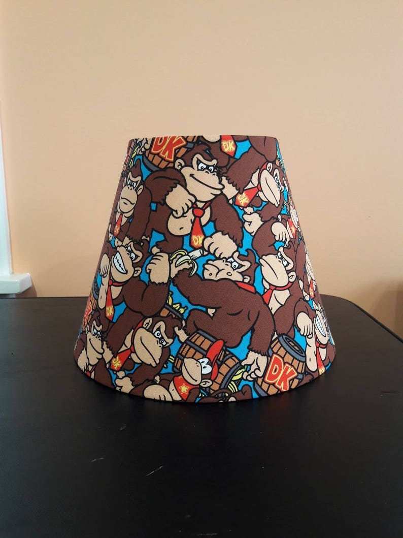 Donkey Kong Mario Lamp Shade Nintendo Atari Shades Are 9 5 X 7 Tall
