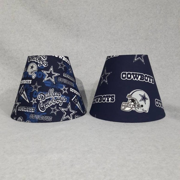 Dallas Cowboys lamp shade. NFL.  Choose the one you would like.  Shades are 9.5" x 5" x 7" tall