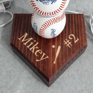 Baseball lamp. Made with real baseballs. Can be personalized. The Original and often imitated, never duplicated. image 4