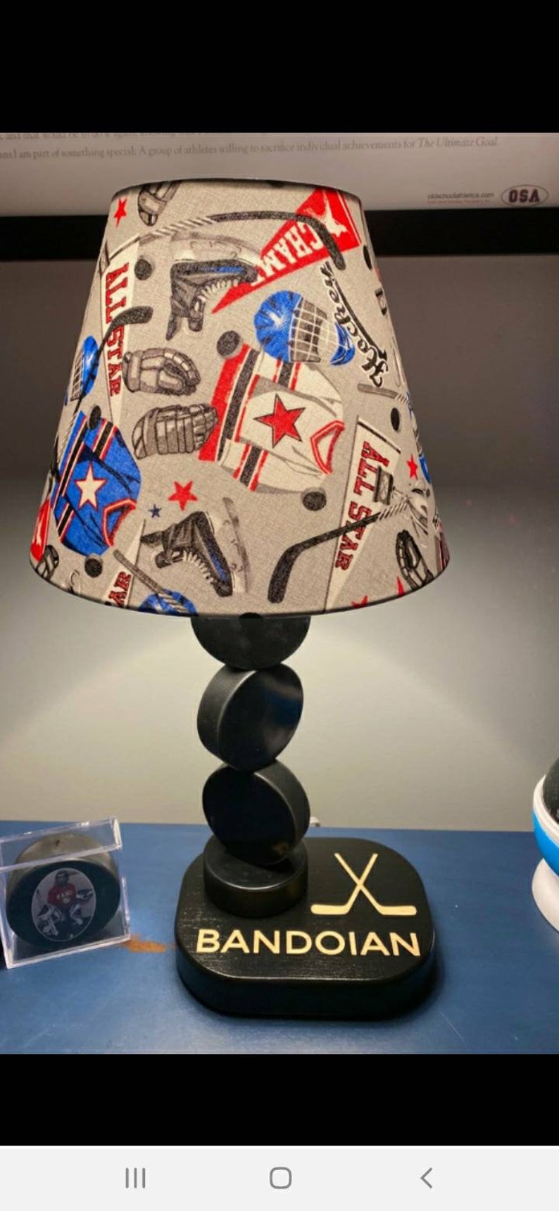 Hockey Lamp Pucks shade Sold Separately Can Now Be Etsy