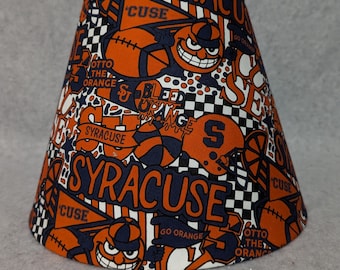 University of Syracuse lamp shade.  'Cuse.  Shades are 9.5" x 5" x 7" tall