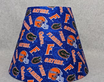 University of Florida lamp shade.  Gators.  Shades are 9.5" x 5" x 7" tall