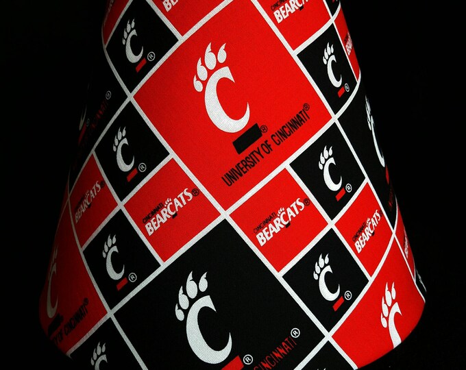 University of Cincinnati Lamp Shade. Bearcats. Shades Are 9.5 X 5 X 7