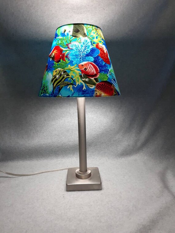 Tropical Fish Lamp Shade. Coral Reef. Shades Are 9.5 X 5 X 7 Tall