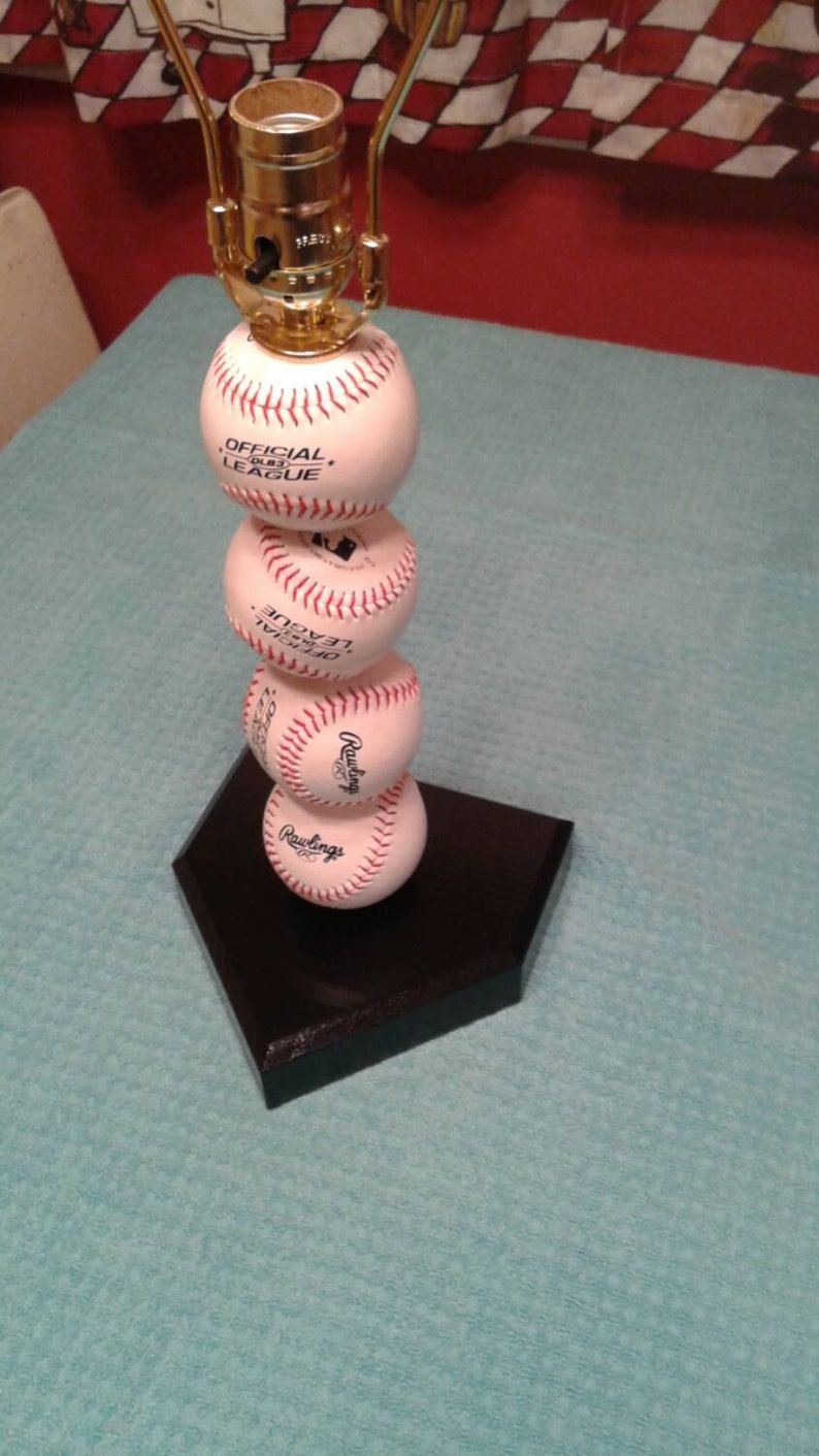 Baseball lamp. Made with real baseballs. Can be personalized. The Original and often imitated, never duplicated. image 8