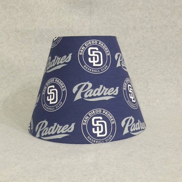 San Diego Padres shade, baseball.  Shades are 9.5" x 5" x 7" tall