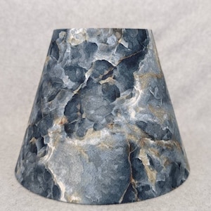 Black, golden  brown, slate, granite look lamp shade.  Surface. Northcote. Shade is 9.5 wide at the bottom, 5&quot; wide at the top and 7&quot; tall