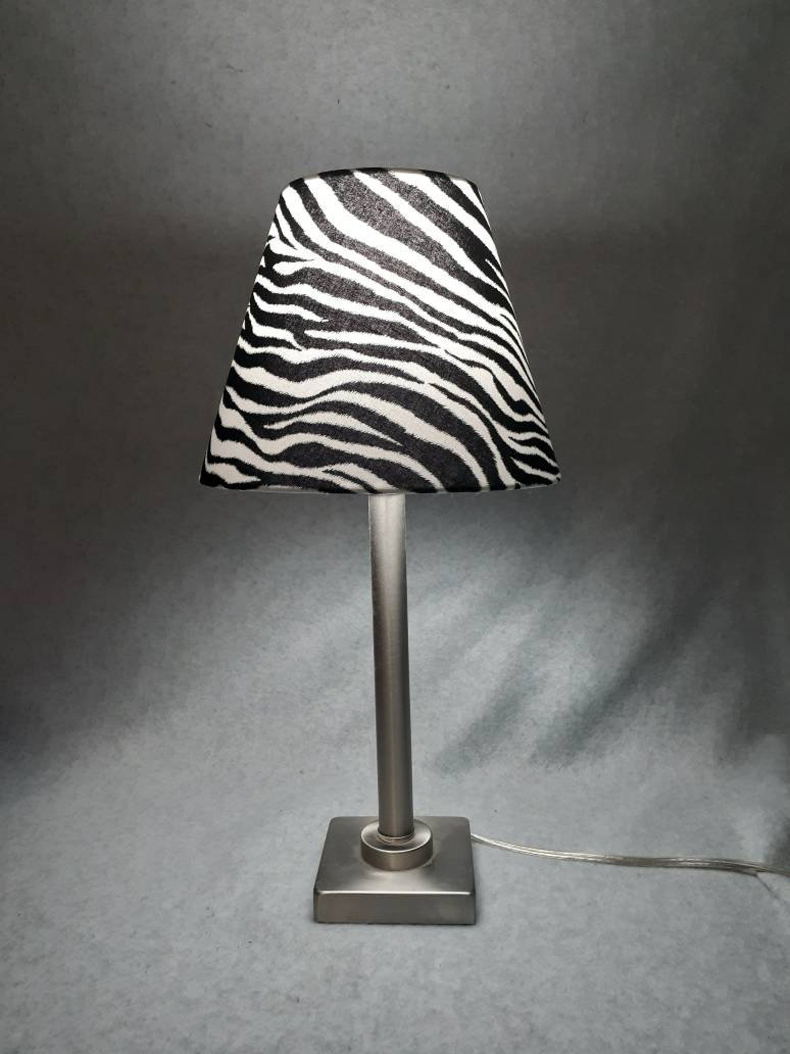 Zebra Stripes Print Lamp Shade. Safari. Shades Are 9.5 Etsy