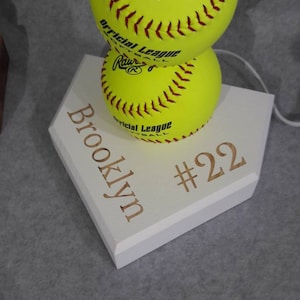 Baseball lamp. Made with real baseballs. Can be personalized. The Original and often imitated, never duplicated. image 6