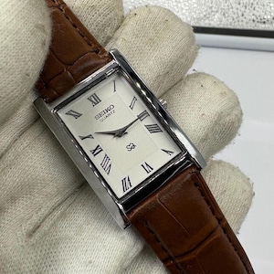 Seiko Tank Watch Leather Strap - Etsy