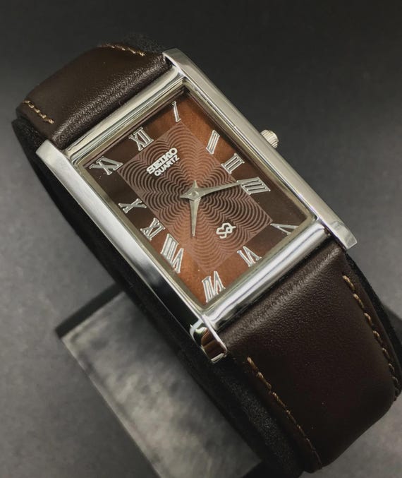 4 X Vintage Seiko Tank Slim Quartz Men's Wrist Watch- Gift for dad- Japanese watch