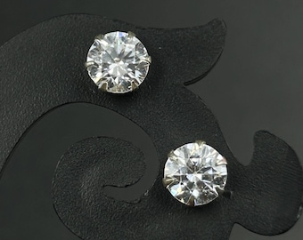 2 kt lab-diamanten oorknopjes, 14k witgoud op 925 zilver, cadeau voor haar, verjaardag, jubileum