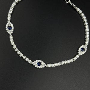 25 cm (10 inch) enkelbandje met boze oog voor dames | 925 sterling zilveren enkelbandje | Verjaardagscadeau voor haar | Minimalistische sieraden voor haar