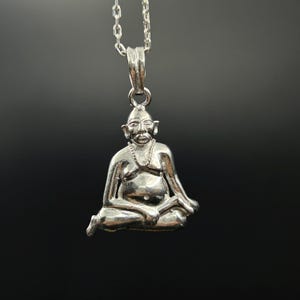 925 Silver Swami Samarth Pendant for Men | Hindu Religious Necklace | Indian Spiritual Jewelry | Gift for Him | Anniversary Gift for Him
