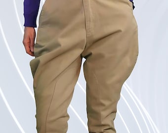 Pantalon D'Équitation Homme Jodhpur Kaki Baggy - Taille Unique Fabriqué En Inde - Neuf