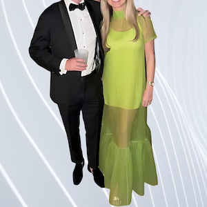 Grüne schiere Organza Maxi Kleid Brautjungfer Hochzeit Abend Weihnachtsgeschenk für sie individuelle Farbe