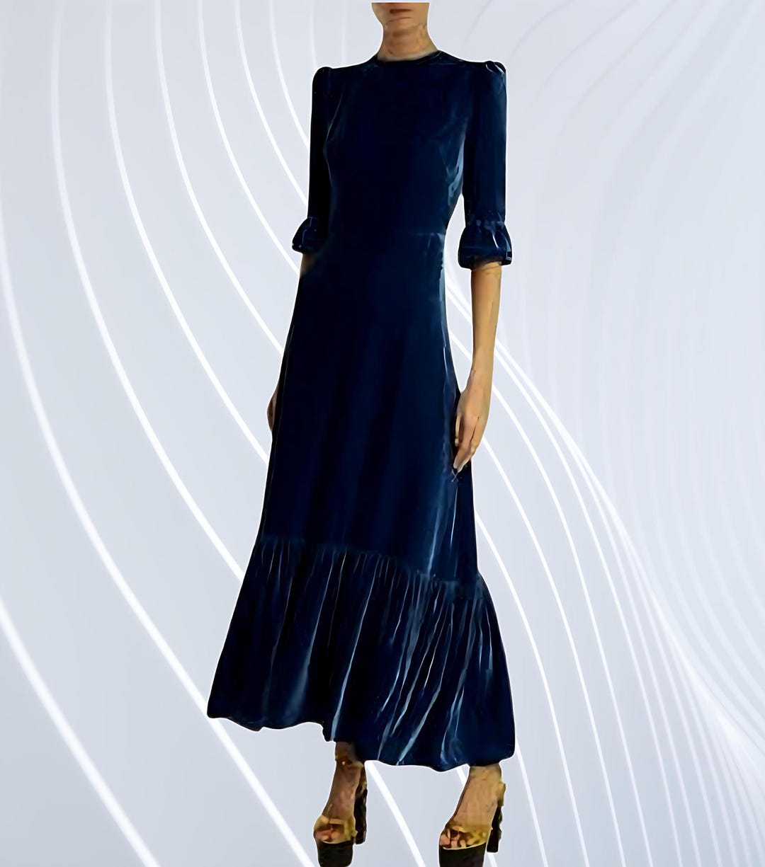 midi dress with shirt Brown Pleated Swing Silhouette for Elegant Style Type:Unstitched Jeans *9 picks 2025!* Modest
