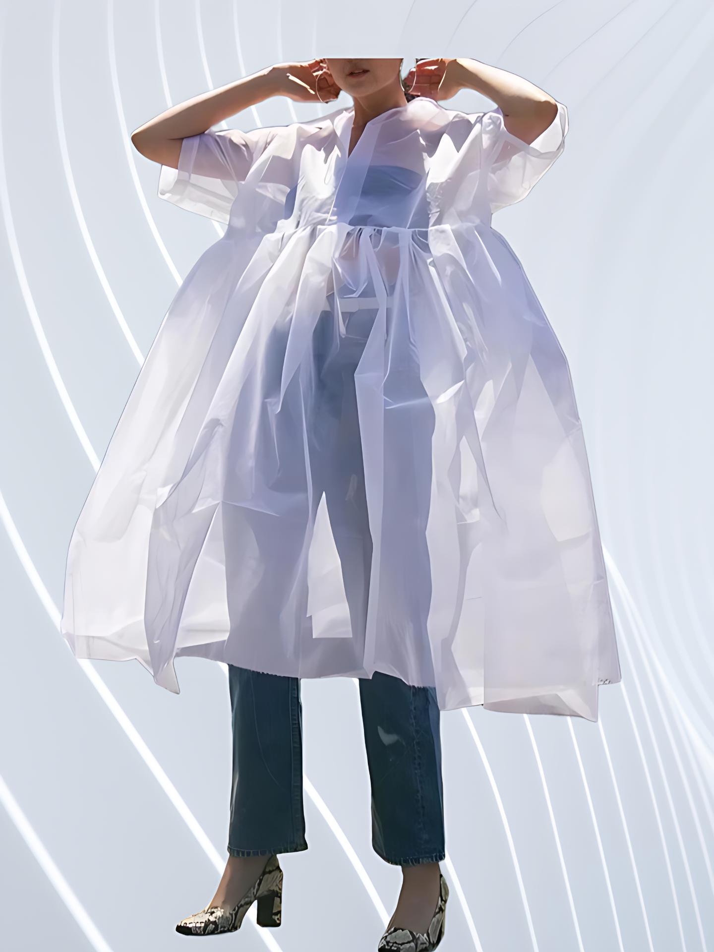 open lace back dress White Organza Shirt & Skirt – Dona Matoshi