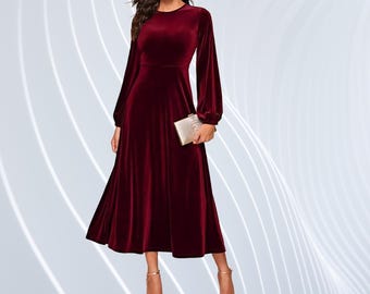 slim fit dress slacks White Long Sleeve Fit & Flare Cocktail Dress
