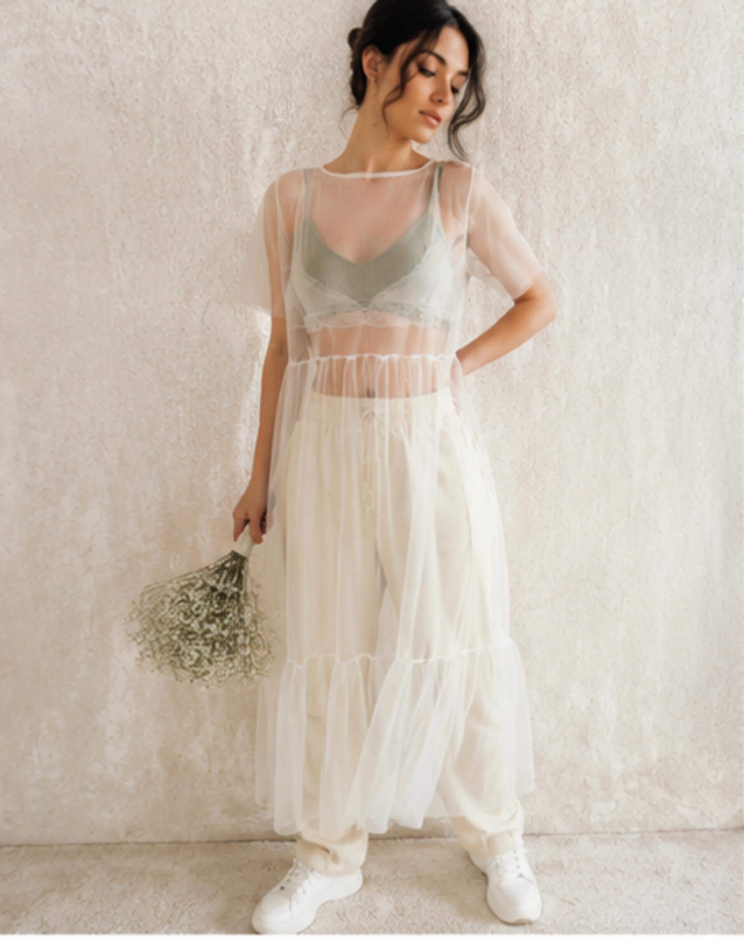 sheer tiered dress Sheer Tiered Midi Dress