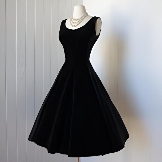 black fit and flare dress sleeveless Black Sleeveless Mini Dress