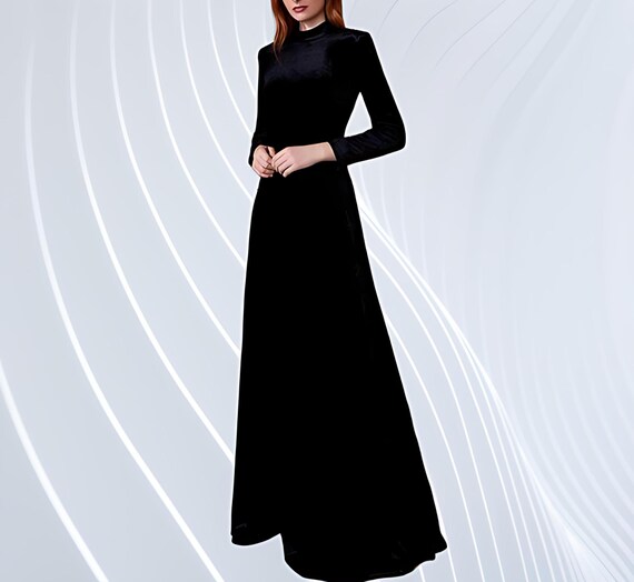 formal navy blue long sleeve dress Elizabeth K GL1506 Prom Dress - Navy