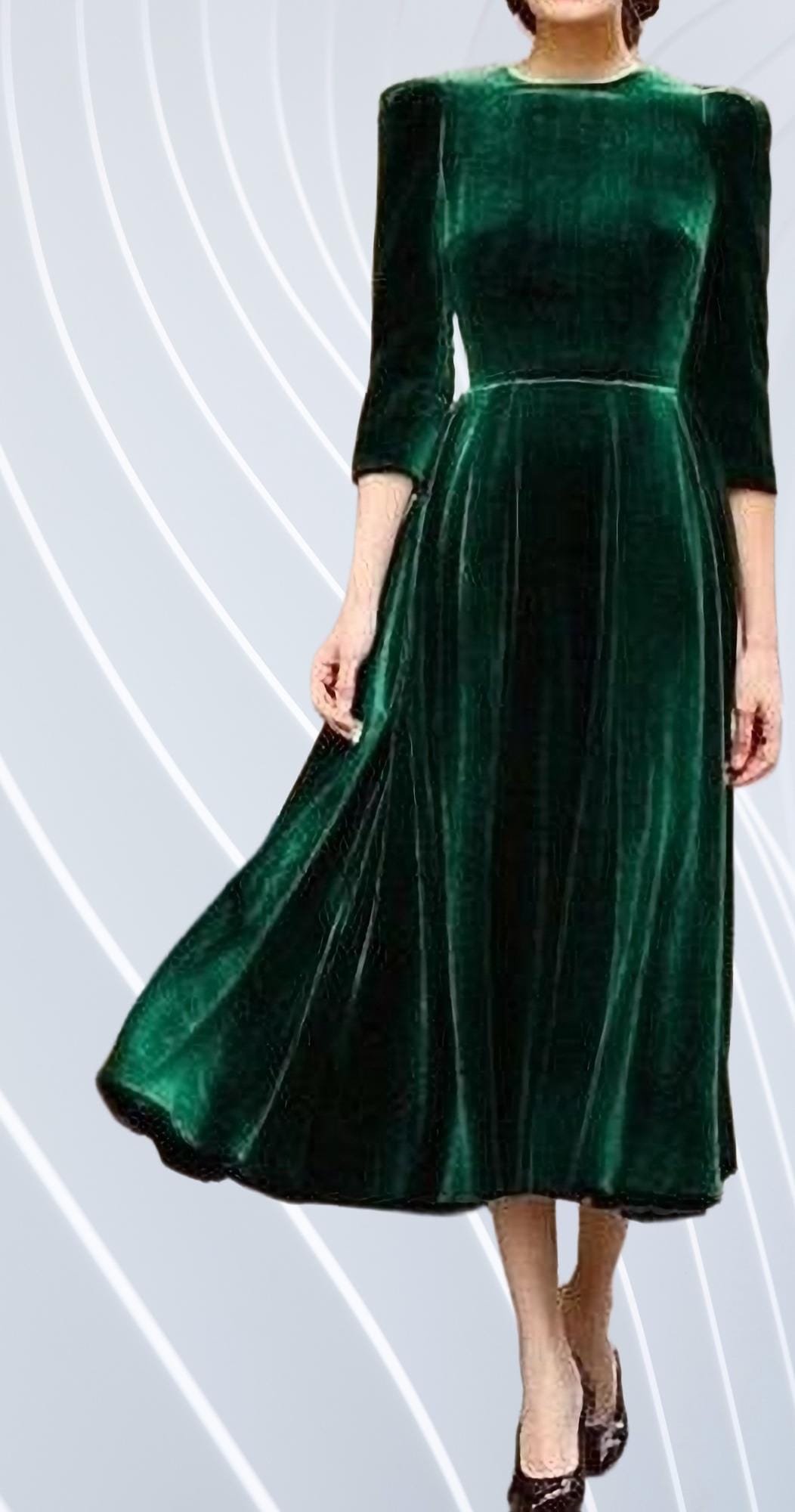 Flowy Emerald Green Dress - Etsy